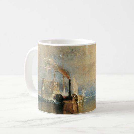 Der Kampf gegen den Temeraire von Joseph Turner, M Kaffeetasse (Vorderseite Links)