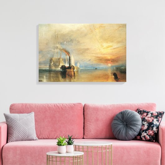 Der Kampf gegen den Temeraire von Joseph Turner, M Leinwanddruck (Insitu (Wohnzimmer))