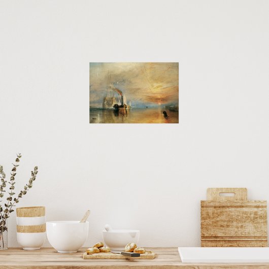 Der Kampf gegen den Temeraire von Joseph Turner, M Poster (Küche)