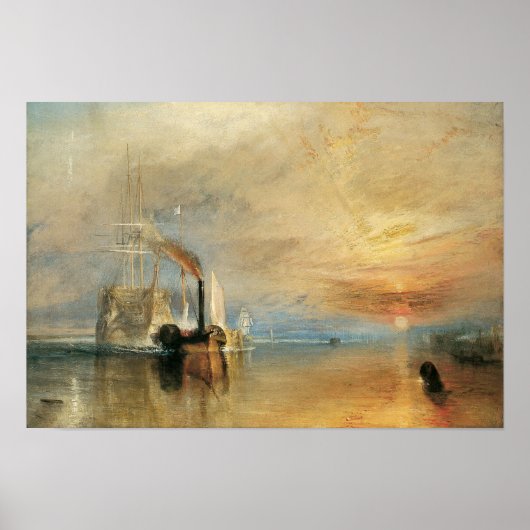 Der Kampf gegen den Temeraire von Joseph Turner, M Poster (Vorne)