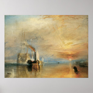 Der Kampf gegen den Temeraire von Joseph Turner, M Poster