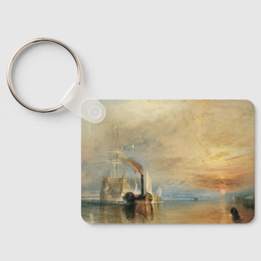 Der Kampf gegen den Temeraire von Joseph Turner, M Schlüsselanhänger (Rückseite)