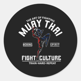Der Kampf gegen Muay Thai Runder Aufkleber
