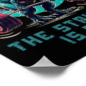 Der Kampf ist echt lustig T-Rex Fitnessstudio Work Poster (Ecke)