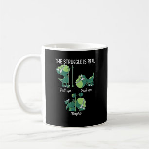 Der Kampf ist echt lustiger Dinosaurier T-Rex Fitn Kaffeetasse