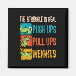 Der Kampf ist echt lustiger T-Rex-Gym-Fitness-Work Magnet