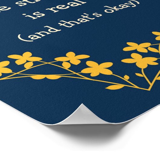 Der Kampf ist echte Blumenplakatdekor Poster (Ecke)