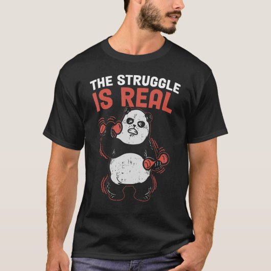 Der Kampf ist echter Panda T-Shirt (Vorderseite)