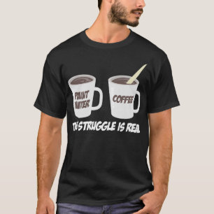 Der Kampf ist echter Pinselfarbenwasser-Kaffee T-Shirt