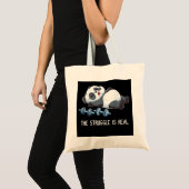 Der Kampf ist echtes Panda-Weisheit Tragetasche (Vorderseite (Produkt))