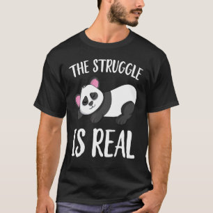 Der Kampf ist ein echter schlafender Panda T-Shirt