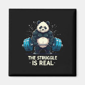 Der Kampf ist ein echtes Funny Gym Panda Workout M Magnet (Vorne)