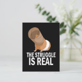 Der Kampf ist ein echtes Geschenk Funny Guinea Pig Postkarte (Stehend Vorderseite)