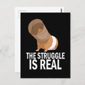 Der Kampf ist ein echtes Geschenk Funny Guinea Pig Postkarte (Vorne/Hinten)