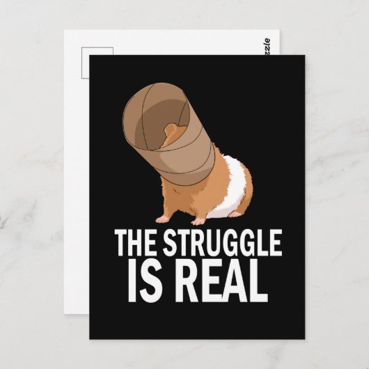 Der Kampf ist ein echtes Geschenk Funny Guinea Pig Postkarte (Vorne/Hinten)