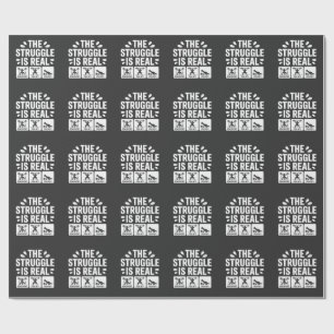 Der Kampf ist ein echtes lustiges T-Rex Gym Workou Geschenkpapier