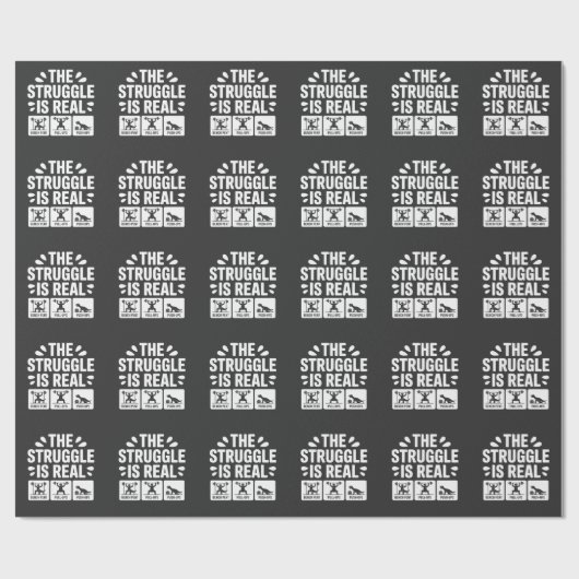 Der Kampf ist ein echtes lustiges T-Rex Gym Workou Geschenkpapier (Flach)