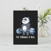 Der Kampf ist ein echtes Panda-Weisheit Einladung (Stehend Vorderseite)