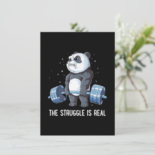 Der Kampf ist ein echtes Panda-Weisheit Einladung (Stehend Vorderseite)