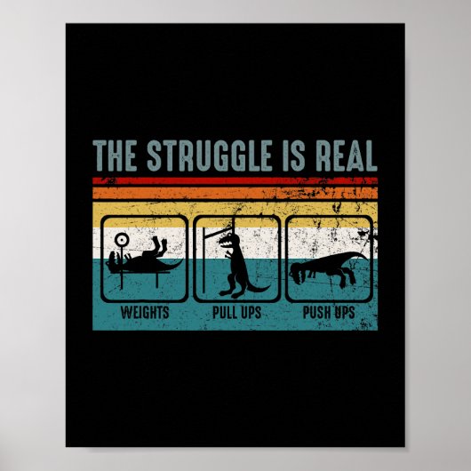 Der Kampf ist eine wirklich lustige Dinosaurier-Fi Poster (Vorne)