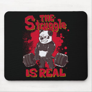 Der Kampf ist eine wirklich lustige Panda-Gym-Body Mousepad