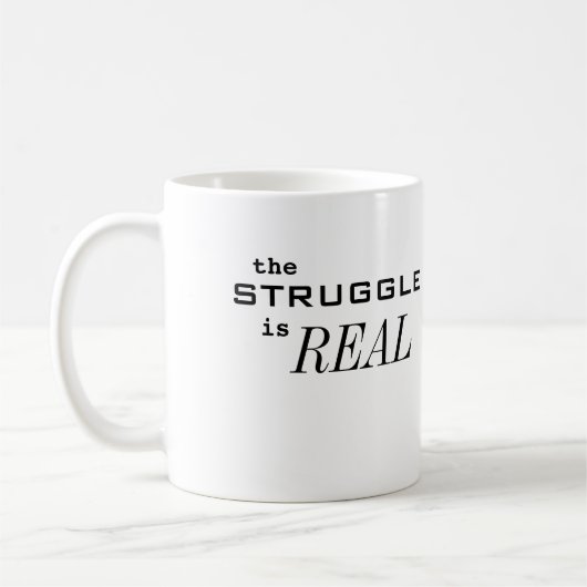 Der Kampf ist REAL Kaffeetasse (Links)