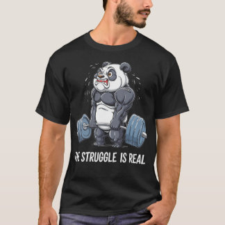 Der Kampf ist wahre Panda Stärke Gym Fitness Wo T-Shirt