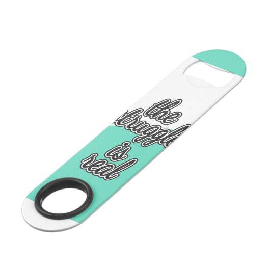 Der Kampf ist wirklicher Farbblock Speed Flaschenöffner (Vorderseite Schrägansicht)