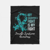 Der Kampf meiner Tochter ist mein Tourette-Syndrom Fleecedecke (Vorderseite)