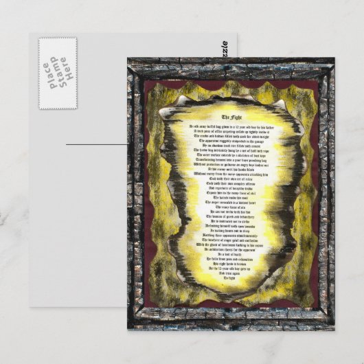 Der Kampf Postkarte (Vorne/Hinten)