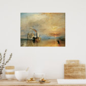Der Kampf Temeraire J.M.W. Turner Poster (Küche)