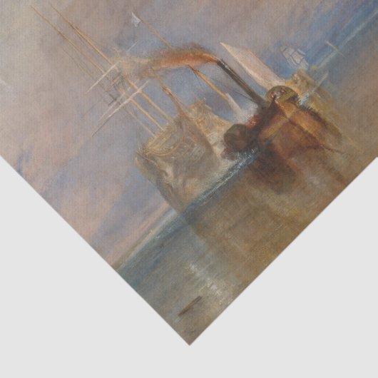 Der Kampf Temeraire Turner Sunset Seascape Seidenpapier (Ausschnitt)