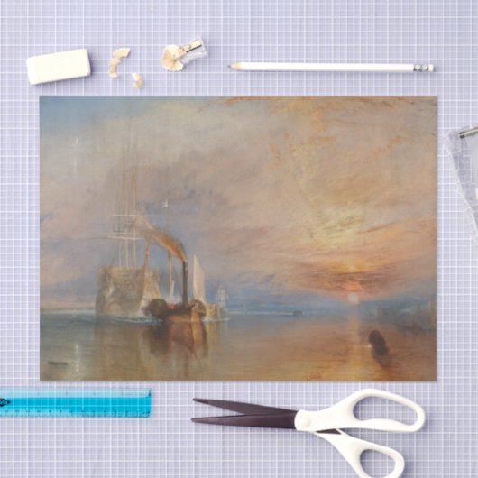Der Kampf Temeraire Turner Sunset Seascape Seidenpapier (Handwerk)