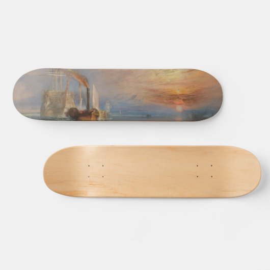 Der Kampf Temeraire Turner Sunset Seascape Skateboard (Horizontal)