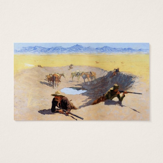 Der Kampf um das Wasserloch ~ Frederic Remington (Rückseite)
