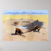 Der Kampf um das Wasserloch ~ Frederic Remington Poster (Vorne)
