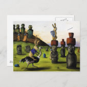 Der Kampf um die Osterinsel Feiertagspostkarte (Vorne/Hinten)