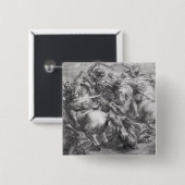 Der Kampf von Anghiari nach Leonardo da Vinci Button (Vorne & Hinten)