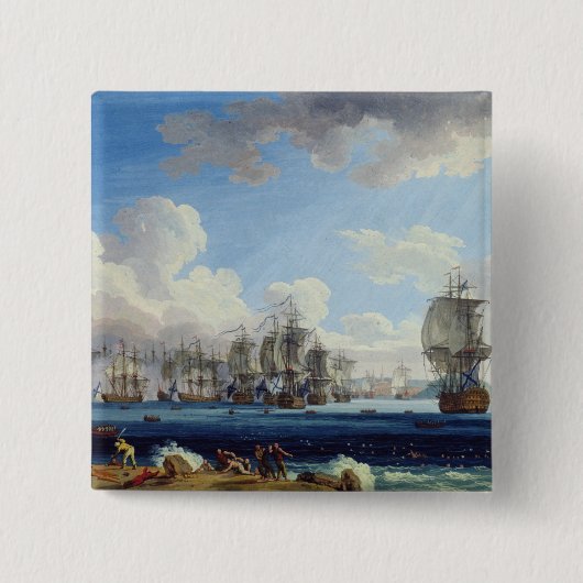 Der Kampf von Chesma auf dem am 5. Juli 1770 Button (Vorderseite)
