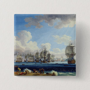 Der Kampf von Chesma auf dem am 5. Juli 1770 Button
