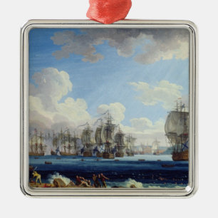 Der Kampf von Chesma auf dem am 5. Juli 1770 Ornament Aus Metall