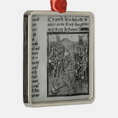 Der Kampf von Crecy im Jahre 1346 Ornament Aus Metall (Rechts)
