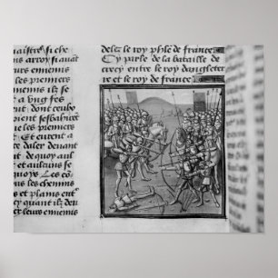 Der Kampf von Crecy im Jahre 1346 Poster