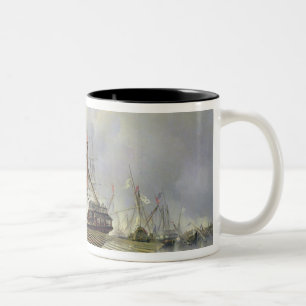 Der Kampf von Grengham am 27. Juli 1720 Zweifarbige Tasse