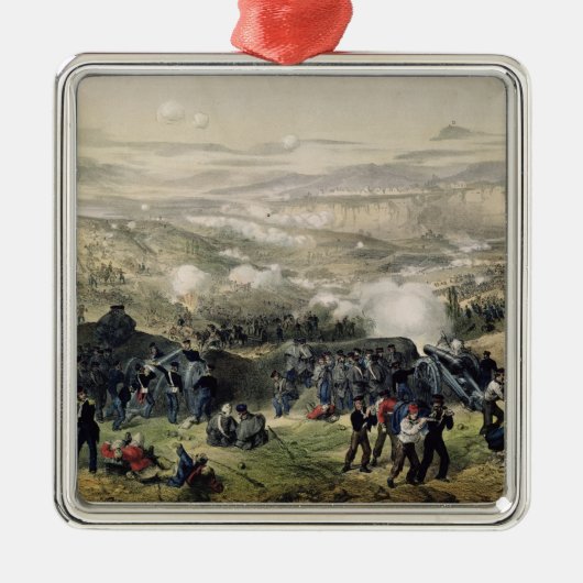 Der Kampf von Inkerman 1855 am 5. November 1854 Silbernes Ornament (Vorne)