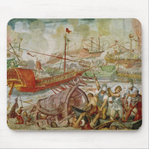 Der Kampf von Lepanto 1600 im Oktober 1571 Mousepad
