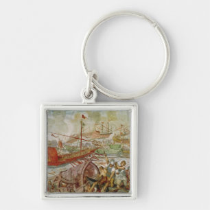 Der Kampf von Lepanto 1600 im Oktober 1571 Schlüsselanhänger