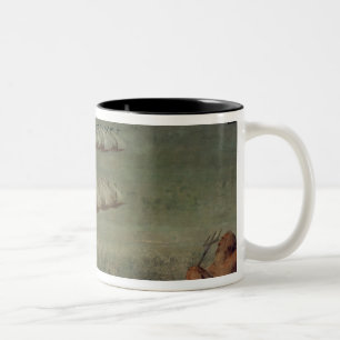 Der Kampf von Lepanto, am 7. Oktober 1571 Zweifarbige Tasse