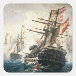 Der Kampf von Lissa Quadratischer Aufkleber