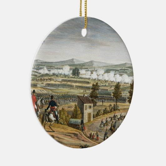 Der Kampf von Lutzen am 2. Mai 1813 graviert durch Keramikornament (Rechts)